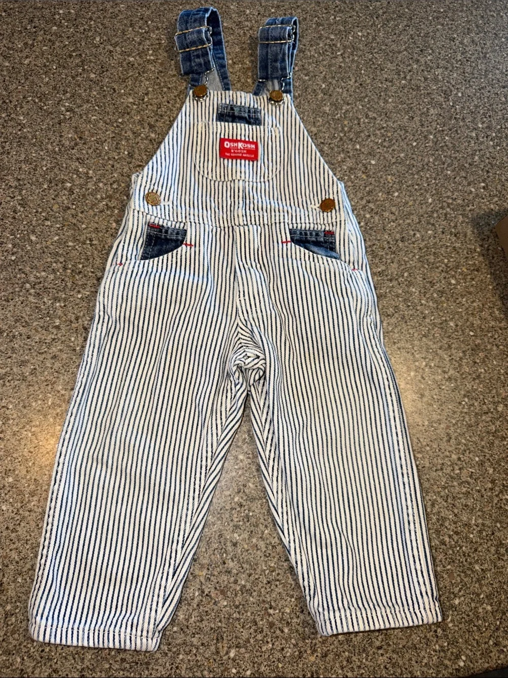 OshKosh B'gosh vintage hickory striped union made Denim Overalls